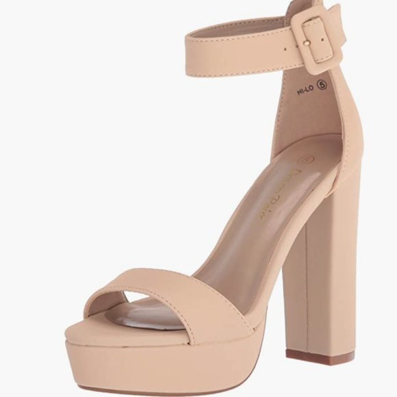 DREAM PAIRS Women's Hi-Lo High Heel Platform Pump Sandals 6.5 - Picture 6 of 7